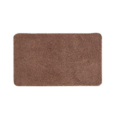 China Fiber Floor Mat Household Toilet Mat Household Toilet Mat Solid Color Solid Color Bathroom Water Absorption Thickened Single Non-slip Mat In Stock for sale