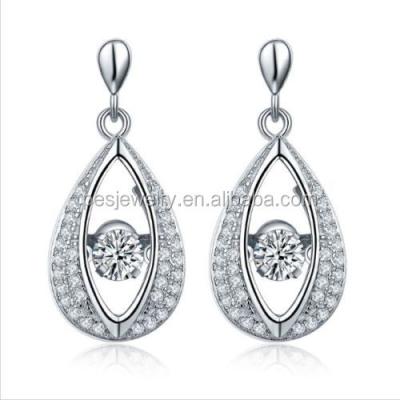 China CLASSIC PED fine jewelry! Dance Diamond Teardrop Dangle Earrings (PES9-1494) for sale