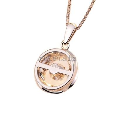 China Romantic PED fine jewelry! Diamond Swirl Japan Design Dance Pendant Necklace (PES3-1521) for sale