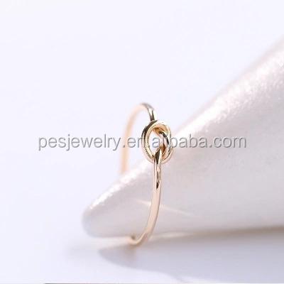 China PED Romantic Fashion Jewelry! All Metal Love Knot Heart Shape Promise Ring (PES6-2023) for sale