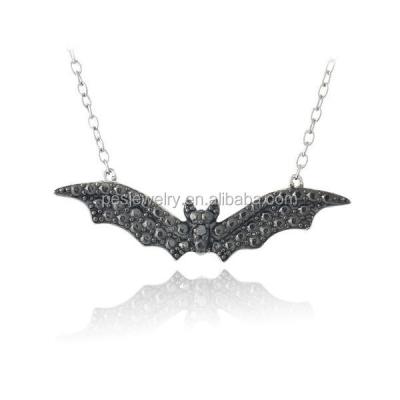 China PED Silver Fashion Jewelry! Diamond Bat Lariat Necklace black (PES100-243) for sale