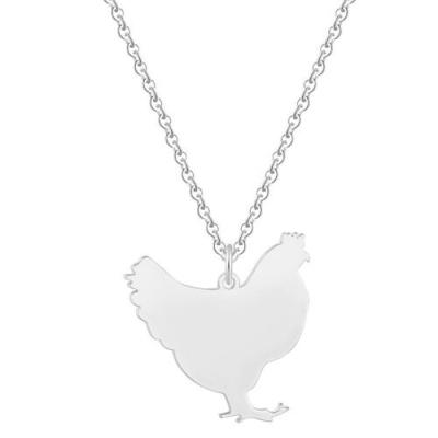 China Silver PES Fashion Jewelry! Cute Pet Chicken Pendant Funny Farm Animal Necklaces Minimalist (PES3-1570) for sale