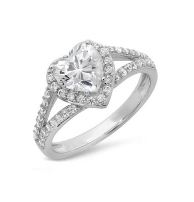 China CLASSIC EXPLOSION SIEGE fashion jewelry! HEART Cut Diamond Solid Engagement Wedding Ring for sale