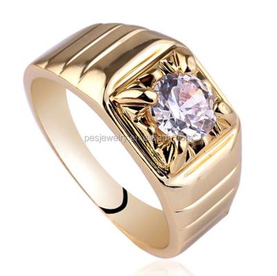 China Romantic Gold Filled Sapphire Black Zircon Ring Blue White Stone for sale