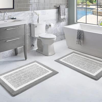 China Machine Washable 2 Pieces Ultra Soft And Water Absorbent Covers And Bathroom Mats Sets For Tub, Shower, And Bath Room for sale