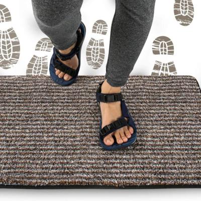 China Washable Super Absorbent Microfiber Mud Clean Hatch Mat With PVC Backing for sale