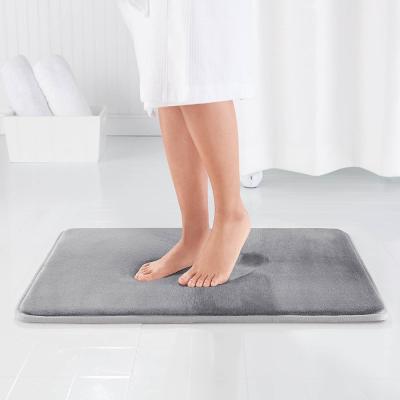 China Super Soft Microfiber Memory Foam Non Slip Washable Bathroom Bath Mat for sale