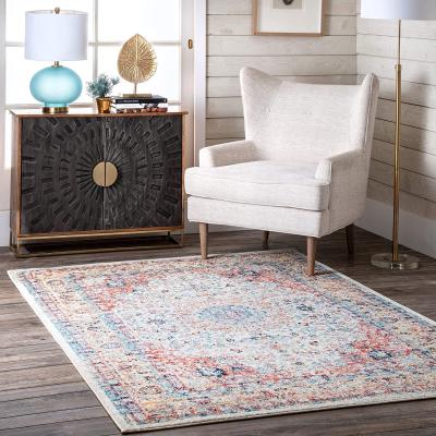 China Small Washable Traditional Rectangle Oriental Floor Rug Persian Non-Slip Backing Rug For Living Room for sale