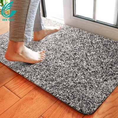 China Washable Super Absorbent Mud Cotton Floor Shoe Scraper Away Indoor Dust Collection Mat for sale