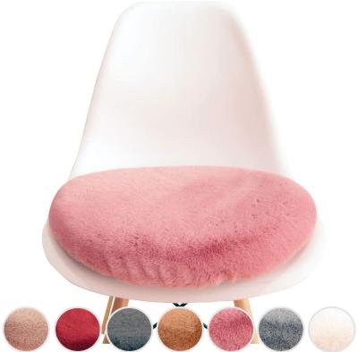 China Non-toxic INS household rabbit fur round cushion thicken washable tatami window cushion for sale