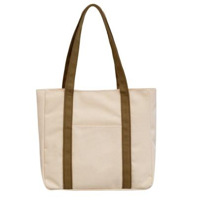 China Factory Direct Wholesale Large Capacity Canvas Tote Bag Customized Recyclable Shopping Eco Friendly Bag for sale