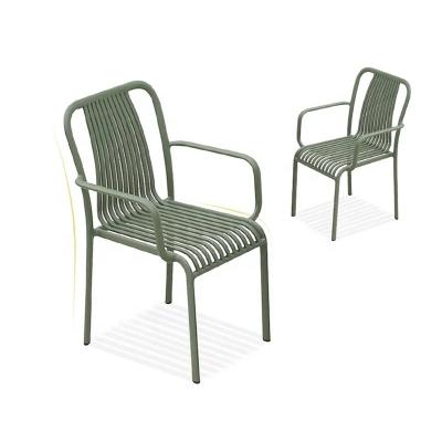 China MANDELA Restaurant and Cafe Modern Outdoor Use Colorful Aluminum Garden Chairs for sale