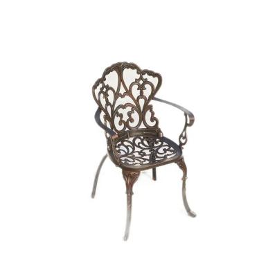 China EUROPEAN MANDELA Cast Aluminum Bistro Sets Patio Table Chair Set Outdoor Furniture Die Casting Garden Balcony Table and Chair Set for sale