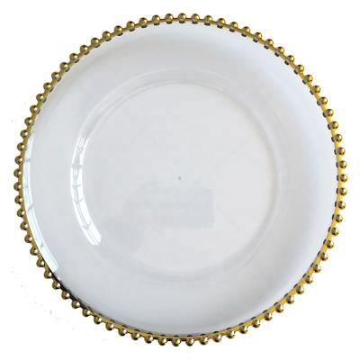 China Disposable Gold Pearl Serving Dinner Dishes for Party Decor and Events Supplies for sale