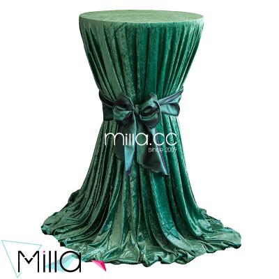 China Elegant Gem Green Royal Cocktail Crushed Velvet Tablecloth from China Suppliers for sale