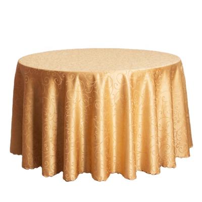 China 2021 Hot Sale Elegant Gold Damask Table Cover Premium Table Cloth for sale