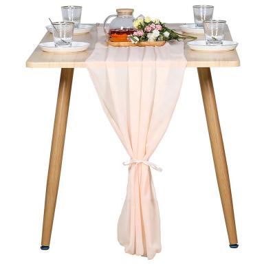 China 300cm x 70cm Smooth Chiffon Table Runner for Party Dining Home and Banquet Events Restaurant Kitchen Multi-Use for sale