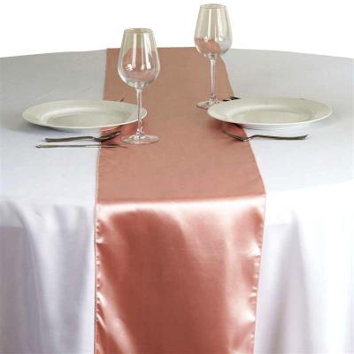 China Shiny Blush Dusty Rose Gold Table Runners for Wedding Party Event Rentals for sale