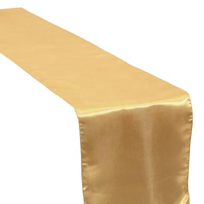 China Shiny home use and hotel wedding banquet style simple satin pageant sash table runners for sale