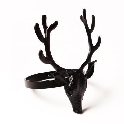 China Sustainable Wedding Decoration Male Deer Master Napkin Ring for sale