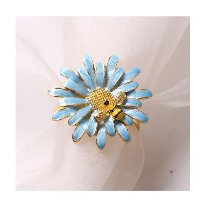 China Sustainable Wedding Decoration Daisy Bee Napkin Rings for sale