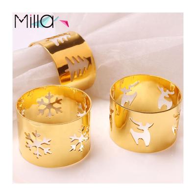 China Christmas Series Christmas Tree Snowflake Elks Viable Napkin Ring for sale