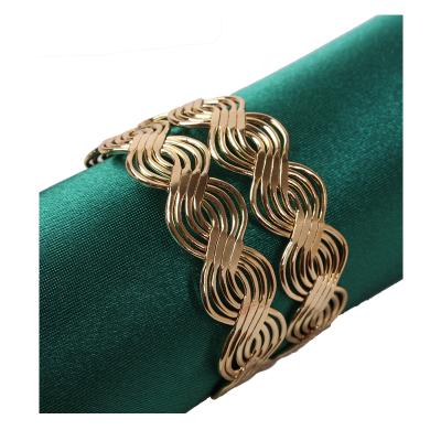 China Sustainable Metal Braided Loop Lantern Shape Napkin Ring Figure--Eight Napkin for sale