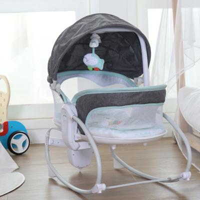 China Electric Swing/Music/3 in 1 Easy to Use 3 in 1baby Rocking Cradle with Music and Dolls Baby Rocker Chair Crib Automatic Baby Rocker for sale