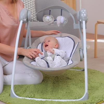 China Electric Swing / Electric Music Baby Cradle Swing With Music, Gray Suitable For 0-12 Months Baby for sale