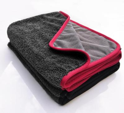 China Car Drying Towel Large Zero Twist 70x90 Loop Pile Towels 600gsm Twisted Dry Braid Towel For Magnetic Car 1200gsm Twisted Pile Towel for sale