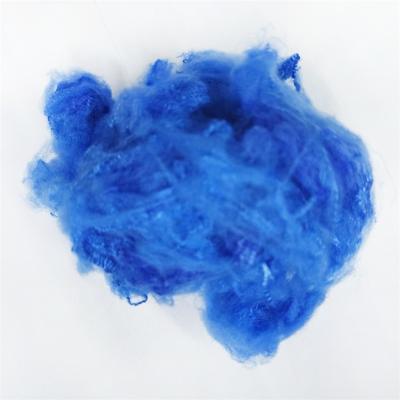 China Anti-deformation recycled polyester fiber blue export Egypt used for spinning 1.5D38MM for sale