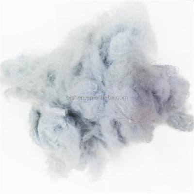 China Anti-Warping GRS Certified 100% Recycled Polyester Fiber Dyed 1.5D44MM Gray for sale