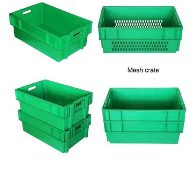 China 2020 Hot Selling Solid Plastic Stackable Box Vegetable Storage And Mobile Crate for sale