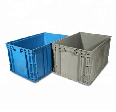 China EU Heavy Duty Plastic Solid Bulk Box Industry Stackable Large Closed Container With Lid for sale