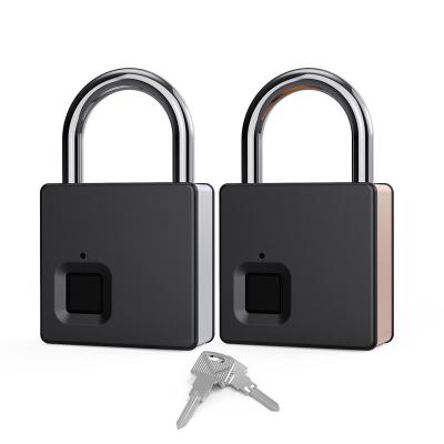 China Zinc Alloy Waterproof Keyless Biometric Lock IP65 Intelligent Strong Fingerprint Padlock for sale