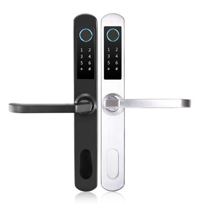 China Outdoor Double Stainless Steel Waterproof Broken Bridge Biometric Fingerprint Smart Digital Door Lock for sale