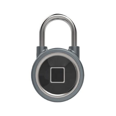 China Thicken zinc alloy and silica gel Shenzhen certificated supplier fingerprint padlock, waterproof smart connection metal padlock combination lock for sale