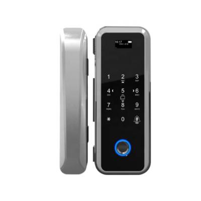 China Thicken Shenzhen Zinc Alloy Customized Fingerprint Door Lock For Glass Door, Smart Glass Door Lock, Remote Sliding Door Lock App Lock for sale