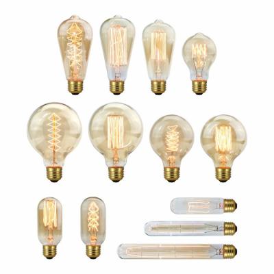 China Edison bulb tungsten filament lamp retro incandescent nostalgic personality indoor lighting creative art art led bulb lamp for sale