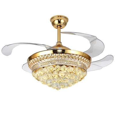 China Industrial pendant light type and item European style LED Suspended Fan Lights 42 Inch Hanging Invisible Chandelier Fan Lamp Fan Lamp for sale