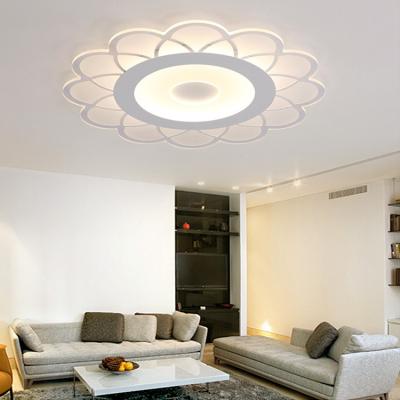 China Contemporary Hot Selling Creative Ultra Thin Acrylic LED Ceiling Light For Living Room Electrodeless Dimming Lamp Iron Ceiling Lamp 220V110V for sale