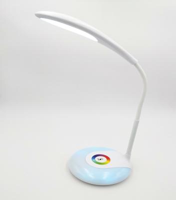 China Industrial LED Desk Lamp With Adjustable Goose Neck Table Light Rechargeable Eye-Care Colorful Eye-Care Lamp For Kids for sale