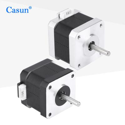 China Promoción de bajo precio 8V NEMA 17 motor paso a paso 0.8A 40mm 2 fase 1.8 grado para impresora 3D en venta