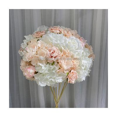 China Wholesale Outdoor Indoor Decoration Table Centerpiece Artificial Silk Flower Ball Arrangements For Wedding Party for sale