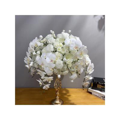 China Indoor Outdoor Professional Table Centerpiece Artificial Silk Flower Decoration Hanging Flower Ball For Wedding for sale