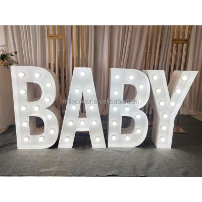 China Wholesale Buildings Manufacturer 4ft Marquee Letters Love Baby Letters Giant Letters LED Light Sign For Wedding for sale