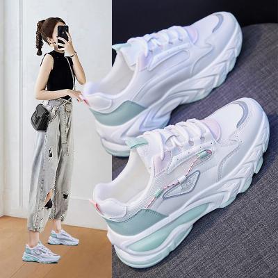 China All-match Women's High Quality Height Increasing Women's Sneaker Shoes Breathable Lace-up Sports Shoes Fashion Trend Women's Walking Shoes for sale