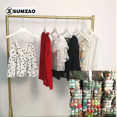 China used ukay ball in silk second hand clothes clothing bulk stock clothing for sale