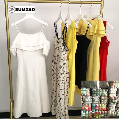 China Hot Sale Cotton Ladies Dress Summer Mixed Bulk Used Clothes In South Korea Suppliers Bale for sale