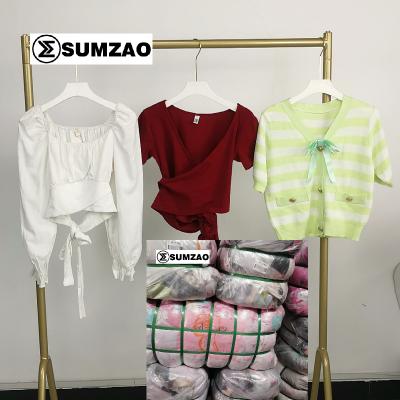 China Used clothes import Japan code used bales cotton bales polyester/cotton bale used clothes ladies blouse bale for sale